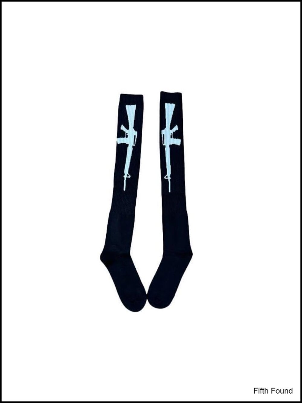 Gothic Retro Letter Print Knee High Socks Slim Fit Y2K Kawaii Harajuku